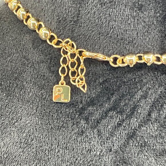 Park Lane Gold-Tone Statement Necklace Rhinestone Accents & Adjustable Chain - Picture 4 of 4